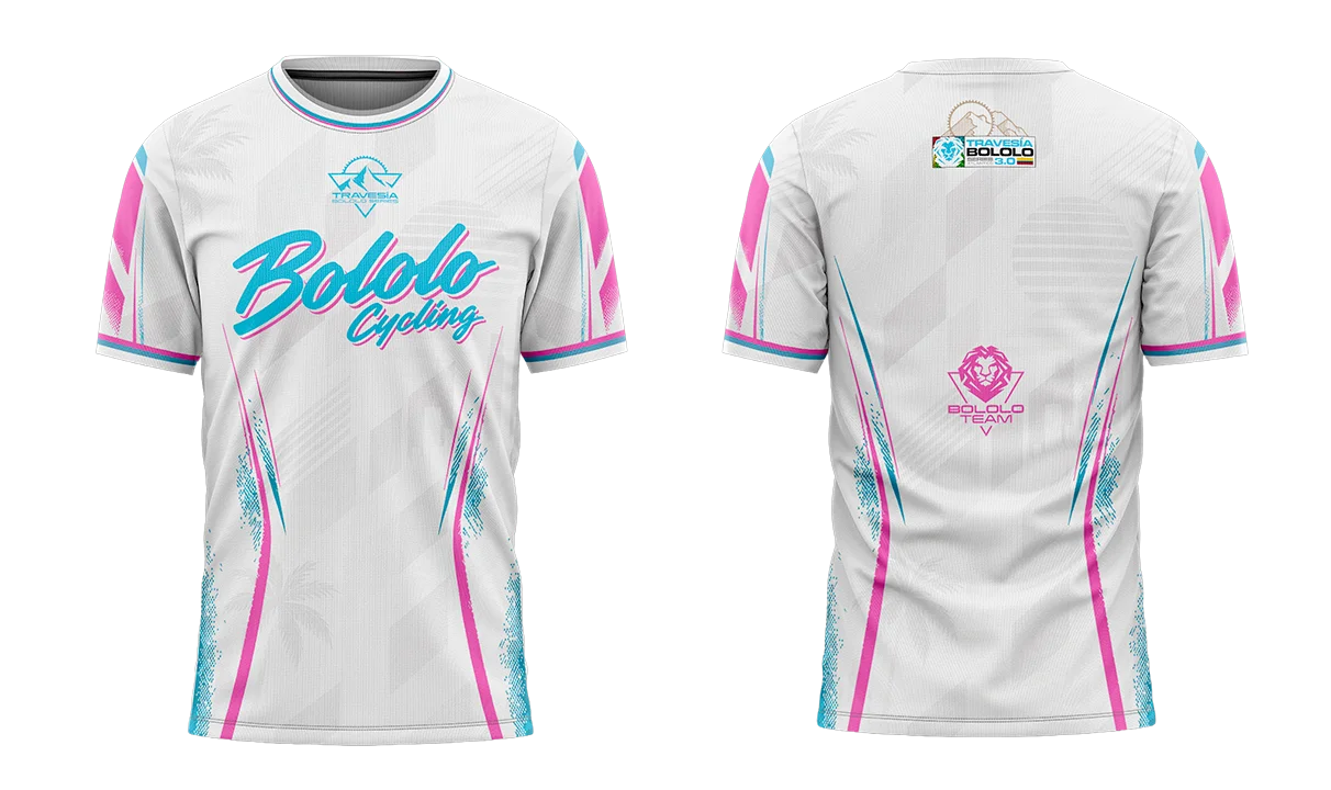 Jersey oficial blanco manga corta de la Travesía Bololo Series 3.0